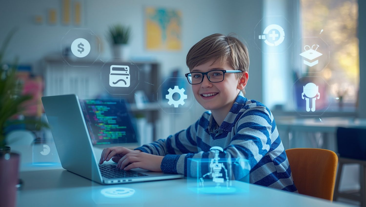 Middle school student learning vibe coding for future high-paying careers