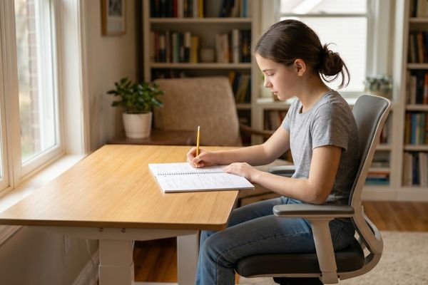 Student preparing early for PSAT success with tutoring