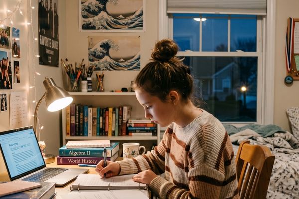 Student preparing early for PreACT success