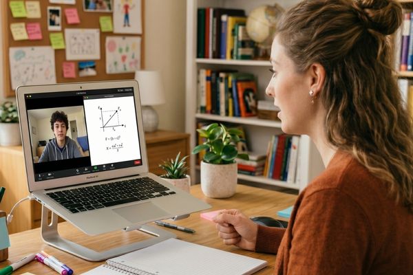 student improving ASVAB math and verbal skills with tutor