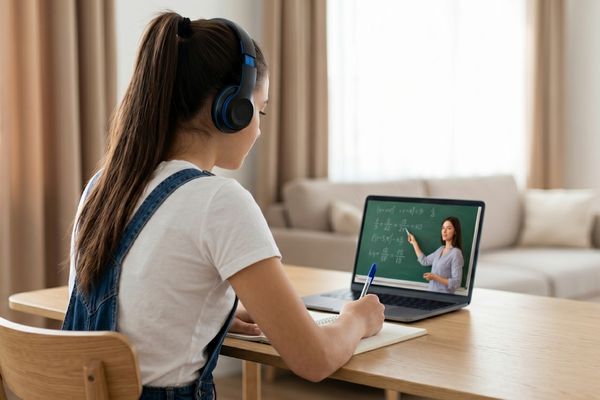 Student receiving personalized GRE tutoring online