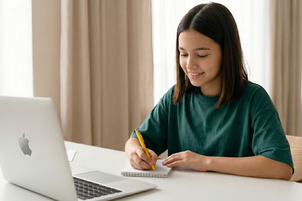Student achieving long-term academic progress with MAP Growth tutoring