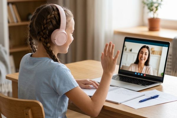 Student improving reading and math skills through FastBridge tutoring
