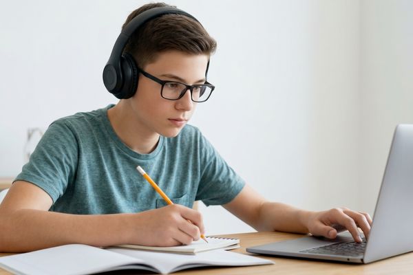 Student improving academic English communication skills through ELPA21 tutoring