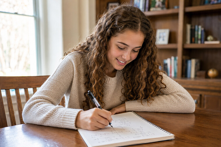Student studying Grade 11 functions