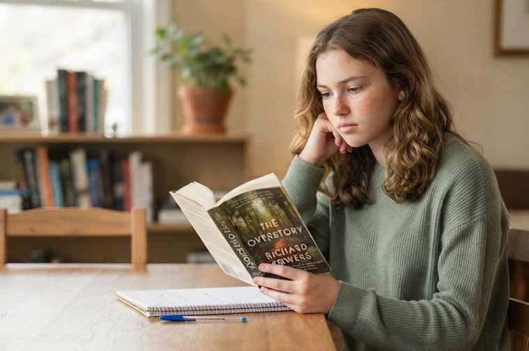Grade 11 student developing academic reading and analysis skills