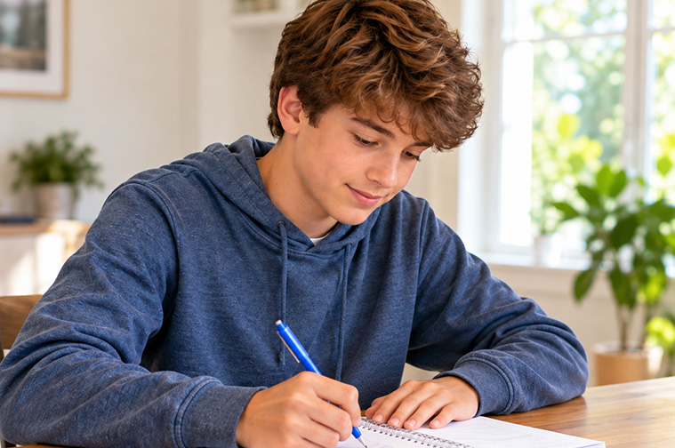 Grade 11 student refining academic writing and communication skills