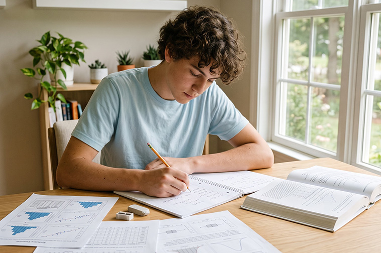 Student evaluating statistical evidence