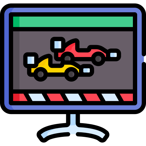 Student creating a Scratch racing game.