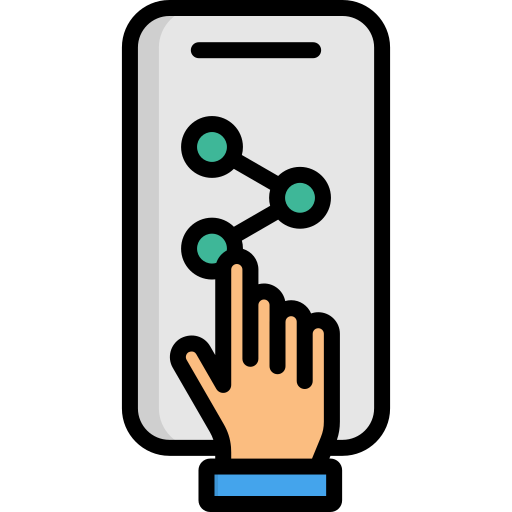 Student creating an interactive mobile app.